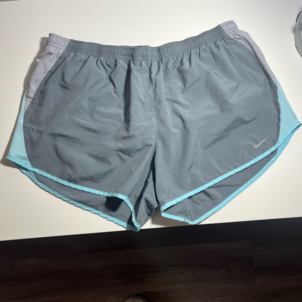 Nike Athletic Shorts in Gray and Light Blue